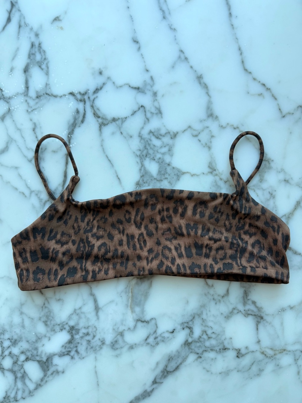 Ark Swimwear Leopard Crop Bikini Top